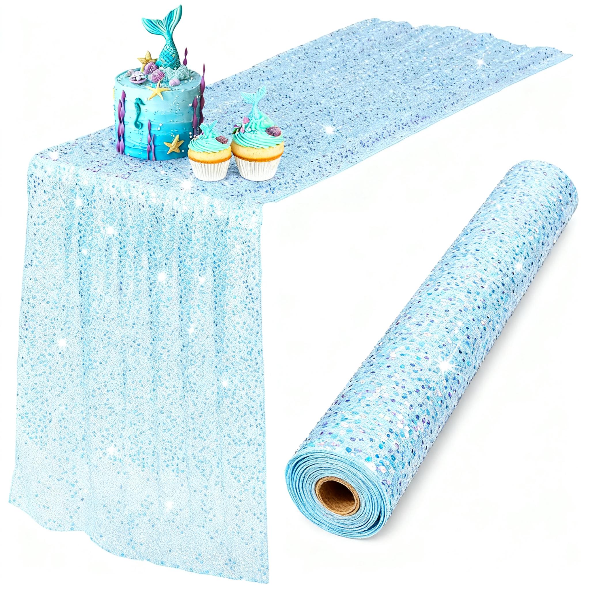 TEMU Runner da 1 pz con paillettes scintillanti - Multicolore per matrimoni, compleanni, feste - Copritavolo con scaglie di per tavoli, tavoli per