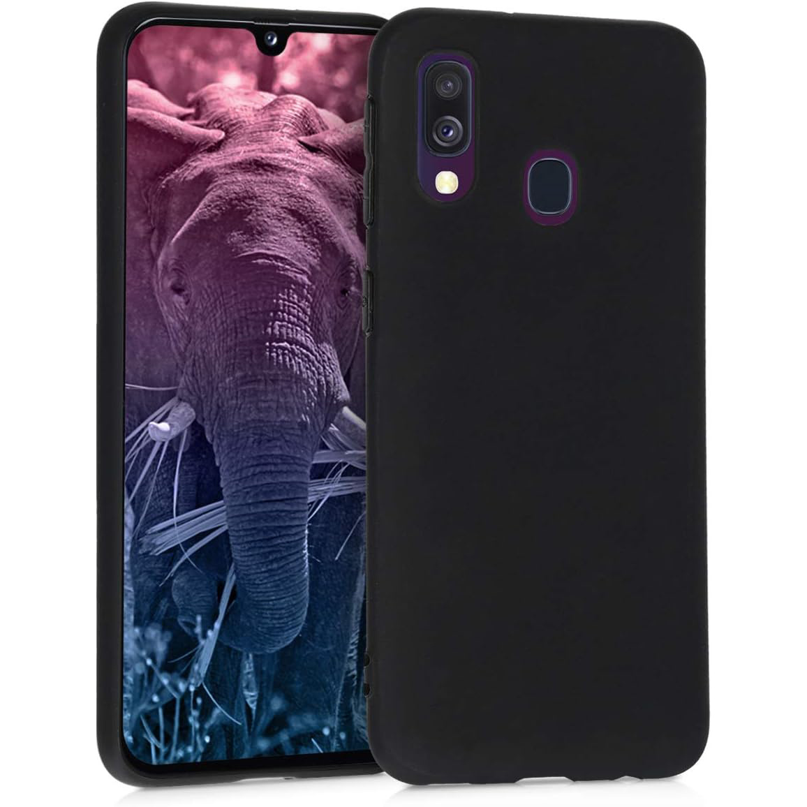 TEMU Phone Case: For Galaxy A40 Case Slim Shockproof Flexible Black Matt Soft Protective Phone Case Cover