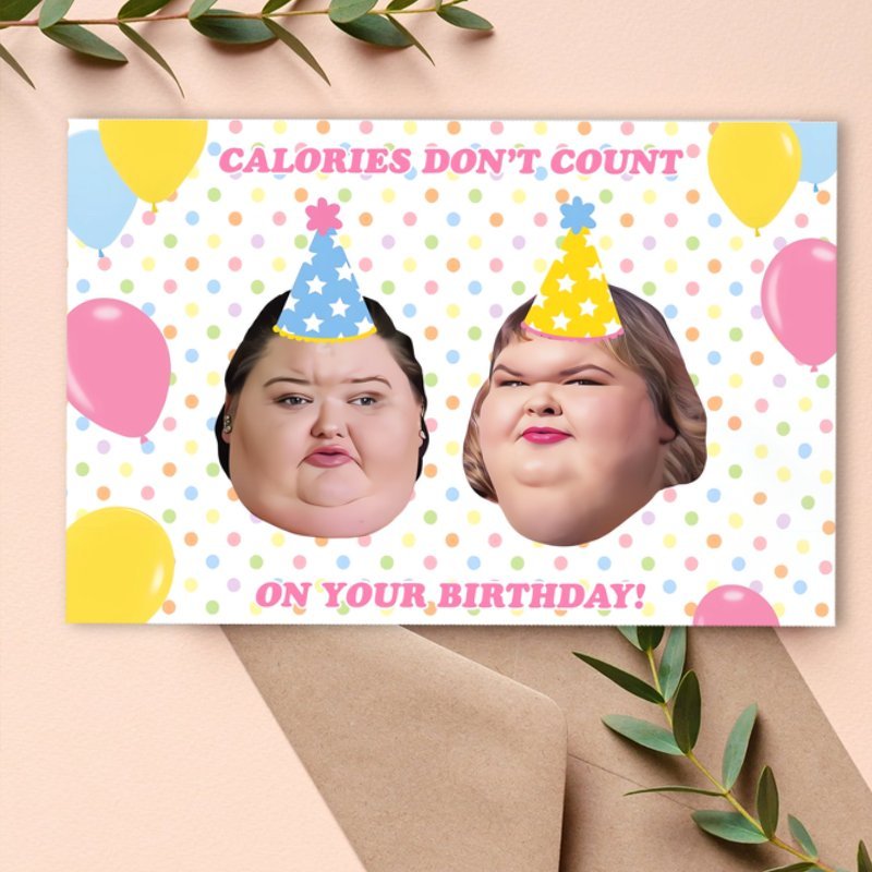 

1pc Funny 1000 Pound Sisters Birthday Card, Diet Birthday, Unique Gift For Women Men Friend Sister Husband, Christmas