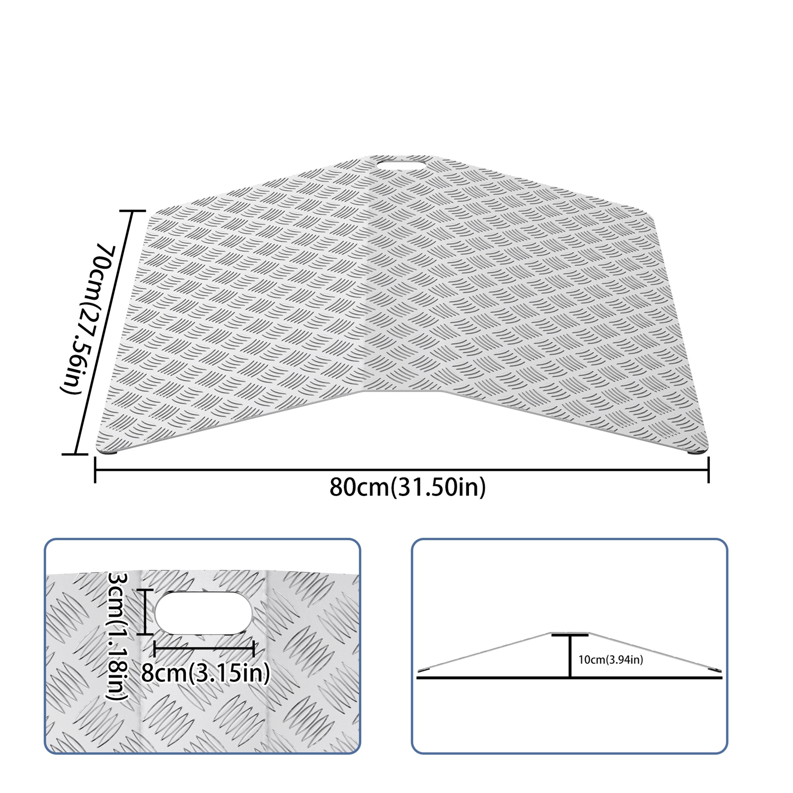 A 10cm High Door Threshold Ramp Designed For, Featuring A Portable Threshold Bridge With A Hand Hole