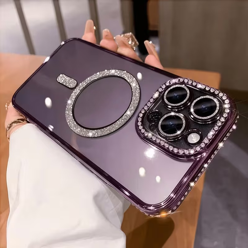 Phone Case: Advanced Diamond Like Magnetic Phone Case Suitable For 12.13.14.15.16.17 Series