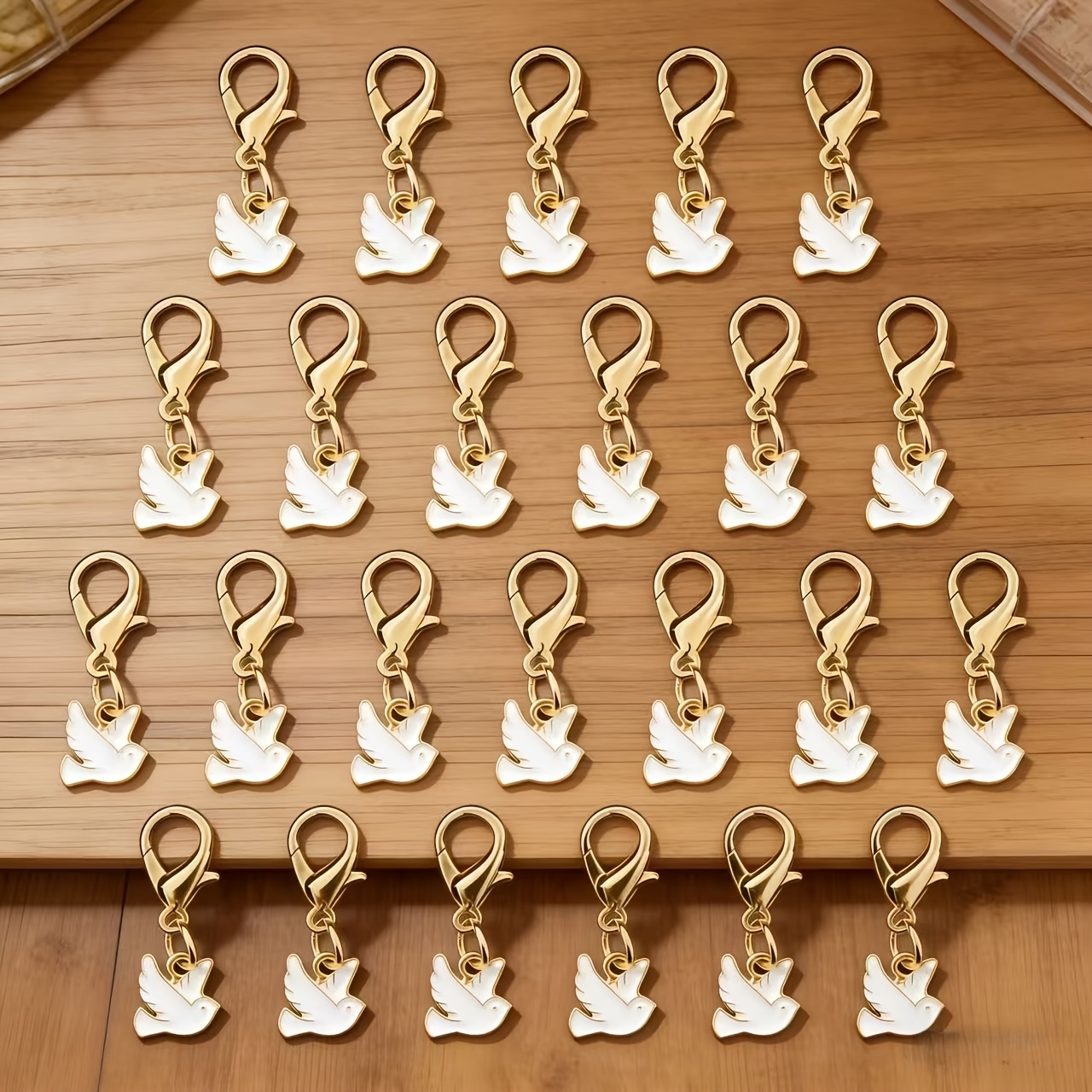 TEMU 12/24pcs Peace Keychain - A Easy Alloy Keychain, Suitable For Craft Keychains, Car Pendants, Key Decoration Small Pendants, Bag Pendants, Party
