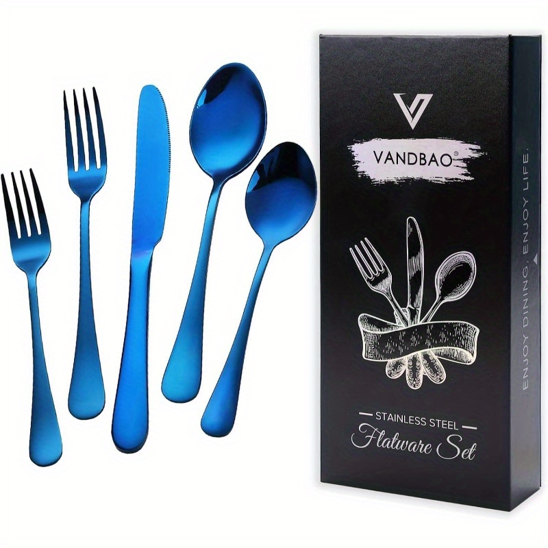 silverware set flatware cutlery 20pcs stainless steel tableware set service 4   fork knife spoon   polished dishwasher safe cutlery portable cutlery set home dining kitchen essentials stylish flatware modern silverware durable utensils   silverware home cooks restaurant supplies Product details 0