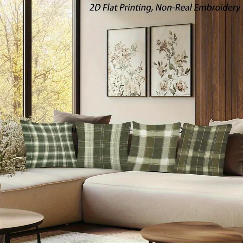 4pcs pillowcases double sided two dimensional solid hidden zipper soft comfortable game room graduation season and decoration no insert machine washable retro style modern embroidery effect durable fabric easy to c Product details 4