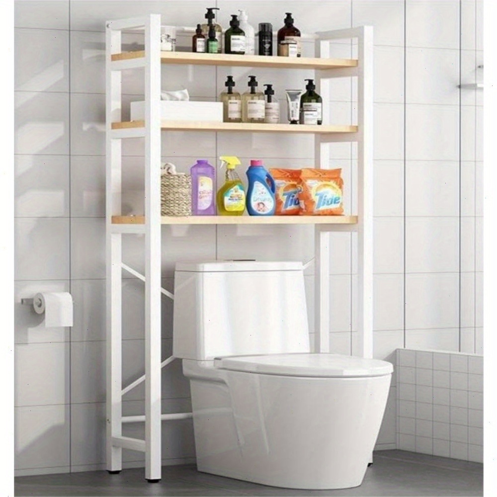 TEMU Estante de almacenamiento de baño de 3 niveles, estante de almacenamiento para lavadora, tendedero para lavandería y de , para cocina, baño,