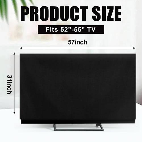 1pc 57w x 31h textile anti scratch tv cover for moving fits tv screens up to 52 55 heavy duty tear flat screen protection during house moving storing or home renovation
