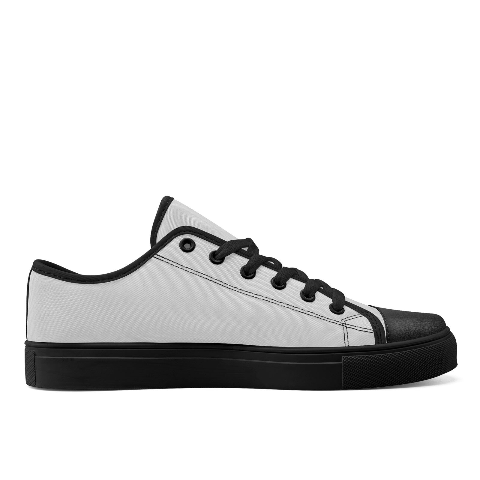 Men's Light Grey/Black Low-Top Sneakers with Cushioned Sole