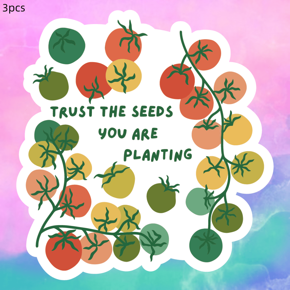 TEMU 1pctomato The Seeds You Are Planting, Gentle And Vibrant Colors, Waterproof Vinyl Sticker- Durable , Self-adhesive Bumper Sticker, Suitable For