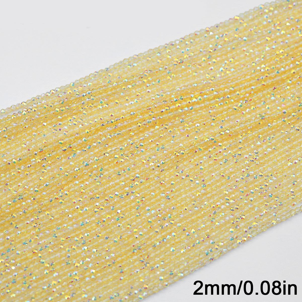 TEMU Cuentas separadoras de cristal AB amarillas de 2 mm, adecuadas para pulseras, collares, dijes para teléfono, accesorios para el cabello, bolsos,