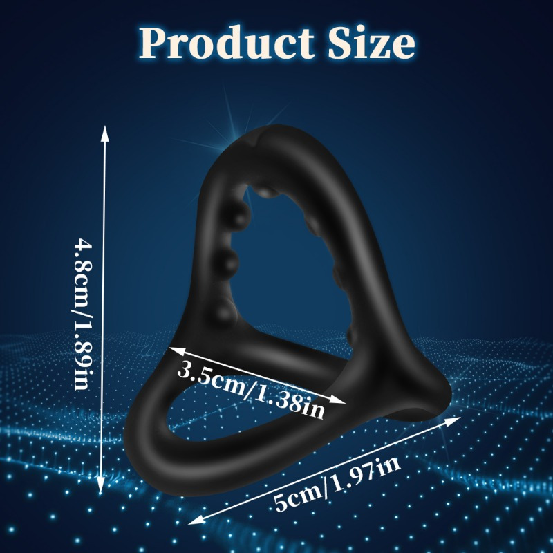 Silicone Triangle Ring for Men, Sexual Wellness Toy, No Electricity or Battery Needed, Durable and Easy to Clean, Enhances Sensitivity and Moisture, Enhances Sensitivity