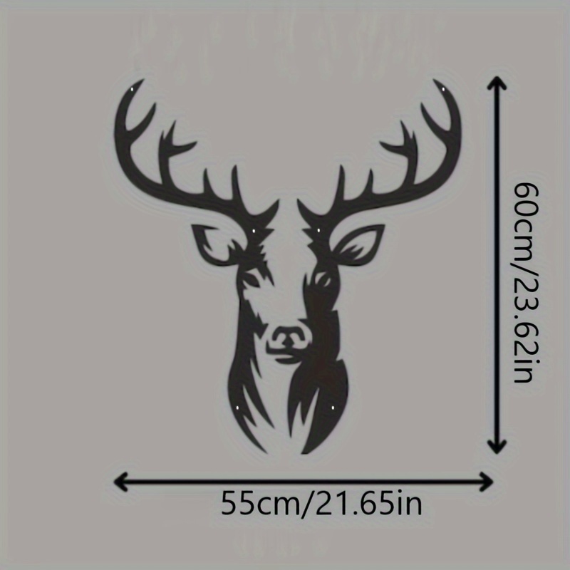 TEMU Rustic Metal Deer Head Wall Sculpture- Animal Themed 3d Wall Art For Living Room, Farmhouse Style Wall Hanging For Bedroom, Office, Christmas