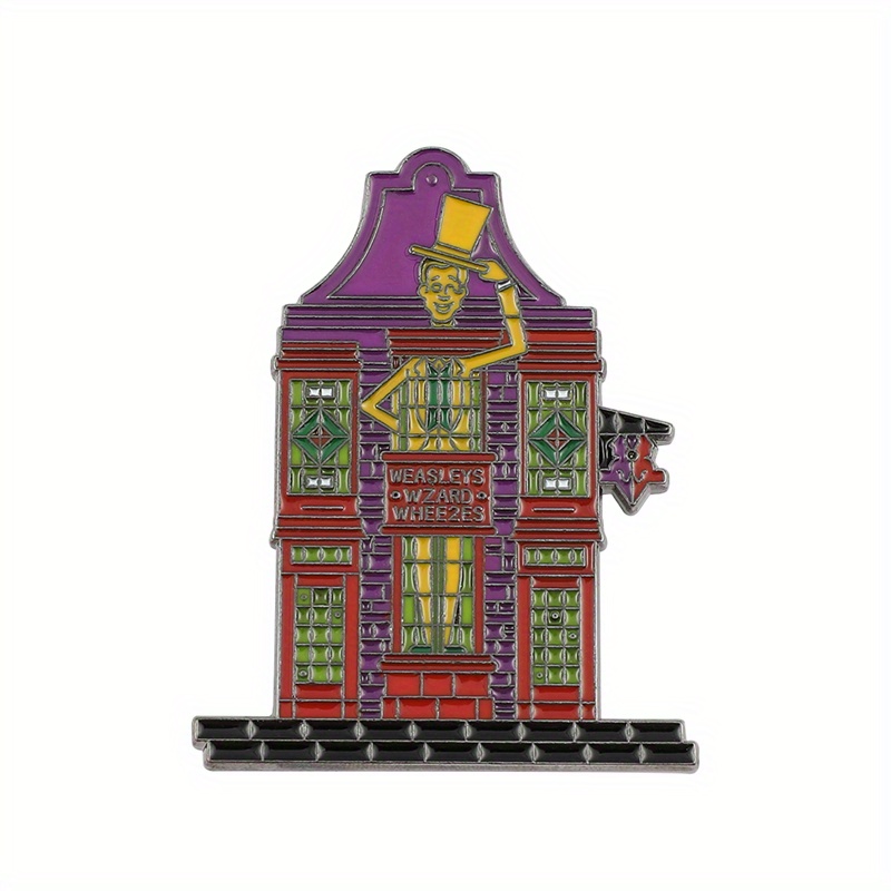 TEMU 1pc Harry Potter Cartoon Brooch Creative Weasleys's Wizard Wheezes Enamel Pin Metal Badge Jewelry Clothing Backpack Accessories Gift