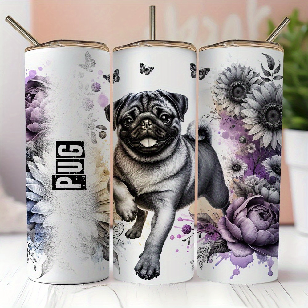 

20oz Pug Steel , Insulated Cup, - Lid, For , , Beverages, For