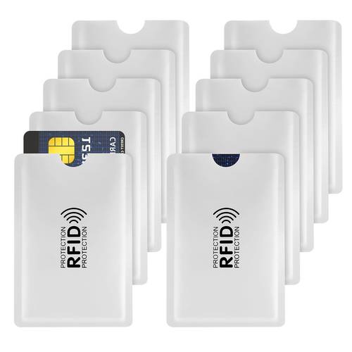gambar barang pek 20 rawak sarung pelindung kad pengenalan -kecurian ultra- bergaya premium dengan penyekatan rfid, pemegang kad rfid bergaya, sarung pelindung kad pengenalan -kecurian nipis untuk organisasi lelaki