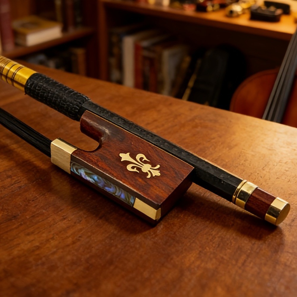 Wuqimusc 4/4 Carbon Fiber Violin Bow Snakewood Black Bow Black Bow, Violin Additions