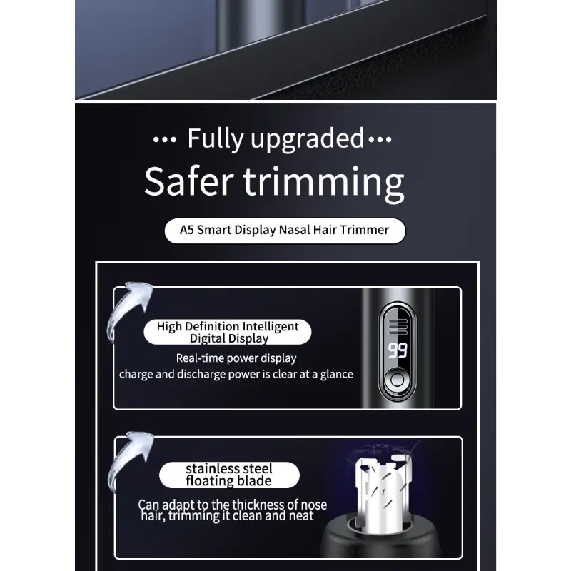 1 a6 usb rechargeable hair trimmer   facial hair removal multifunctional trimmer with   easy to clean noise reducing motor portable travel beauty tool suitable for   men and women Product details 7