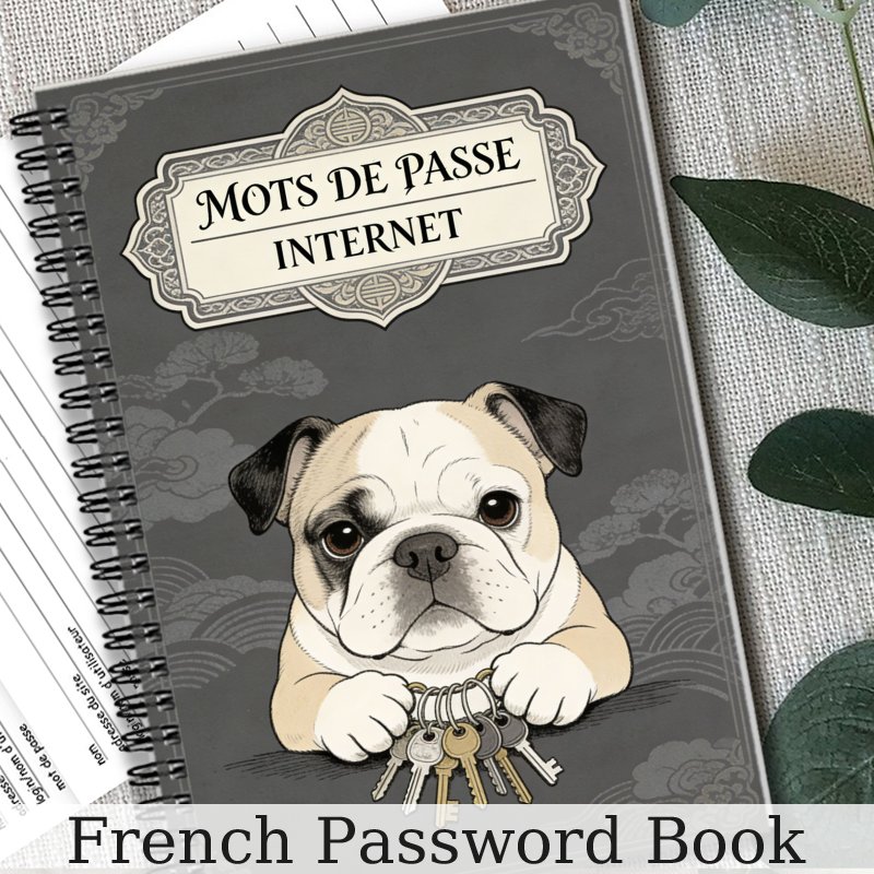 TEMU 1pc Cahier de de passe français, gardien de de passe pour adultes et personnes âgées, livre de , carnet de de passe avec porte-clés et