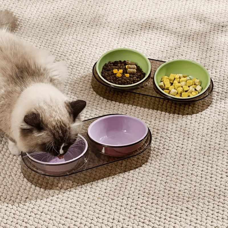 

1pc Elevated Bowl Feeder & Small - Plastic Pet Feeding Stand, For Feeding