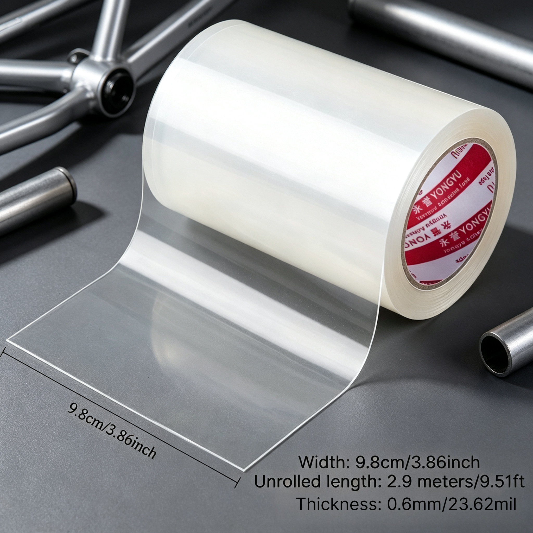TEMU Clear Bike Frame Protection Film Universal Bicycle Anti Rub Guard Sticker Road Mtb Chainstay Protector Cable Friction Tape