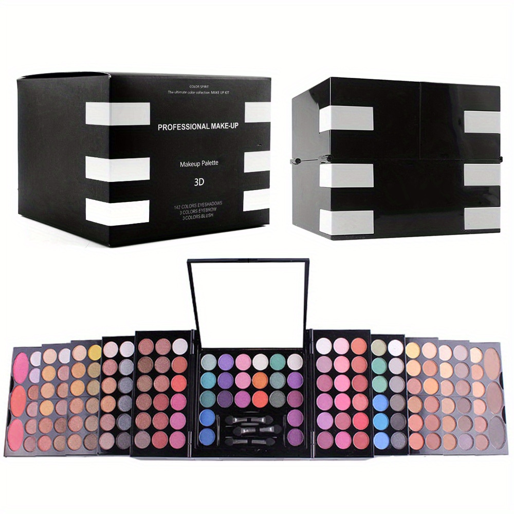 TEMU [ Day Gift] 148 Colours Makeup Set Box Makeup Set, Including Of Eyeshadow, Lip Gloss, Blush, Highlighter Makeup Brush Tools, Suitable For Beginner Makeup Artists To Use.