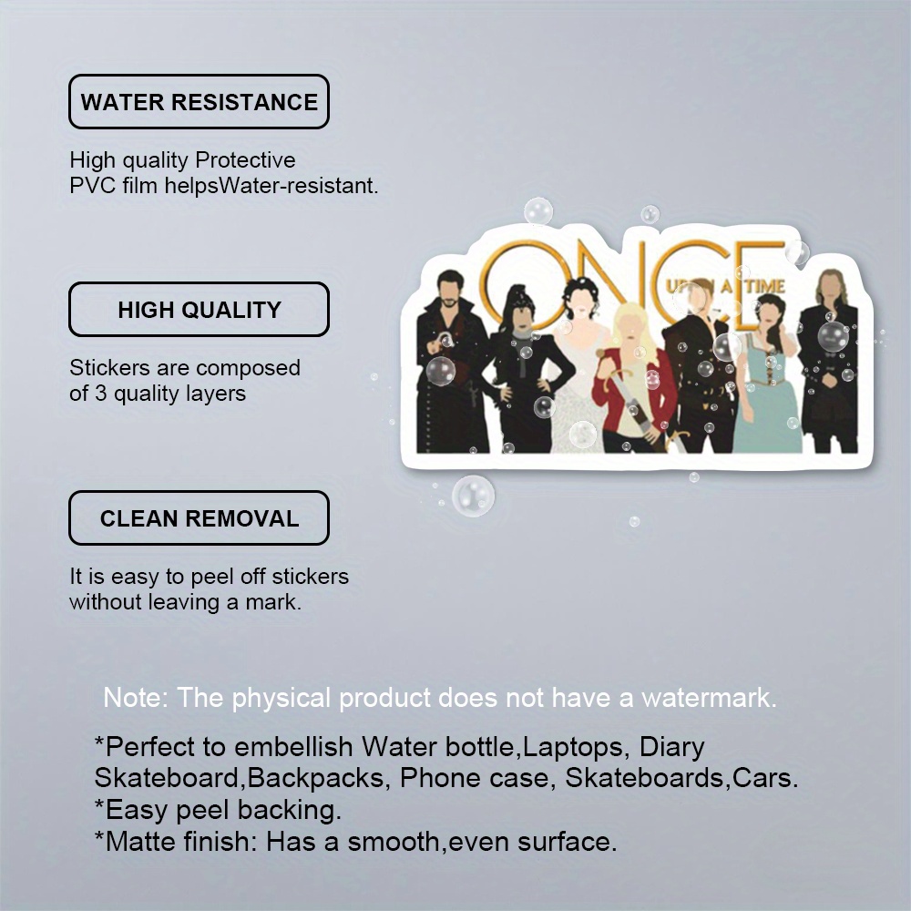 TEMU Characters Sticker - Waterproof Vinyl Decal With 6 Cartoon Characters, Scratch-resistant & Durable For Laptops, Motorcycles, Toolboxes, Guitars,