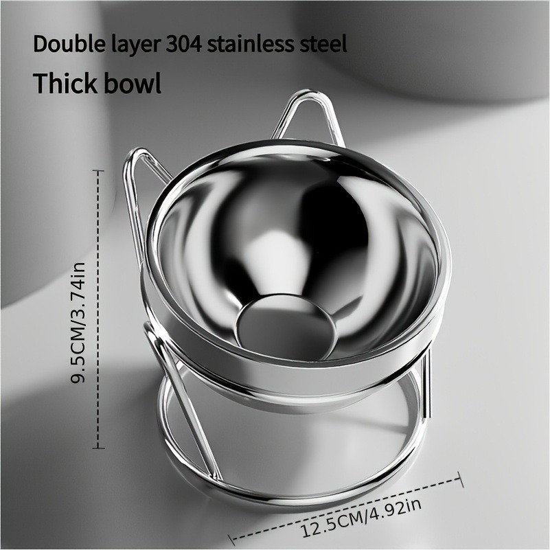 Temu – TEMU 1 Set Of Upgraded Double-layer Stainless Steel Cat Bowls, Cat Food Bowls, 304 Stainless Steel Material, Bowls, Food Bowls, Water Bowls, Snack