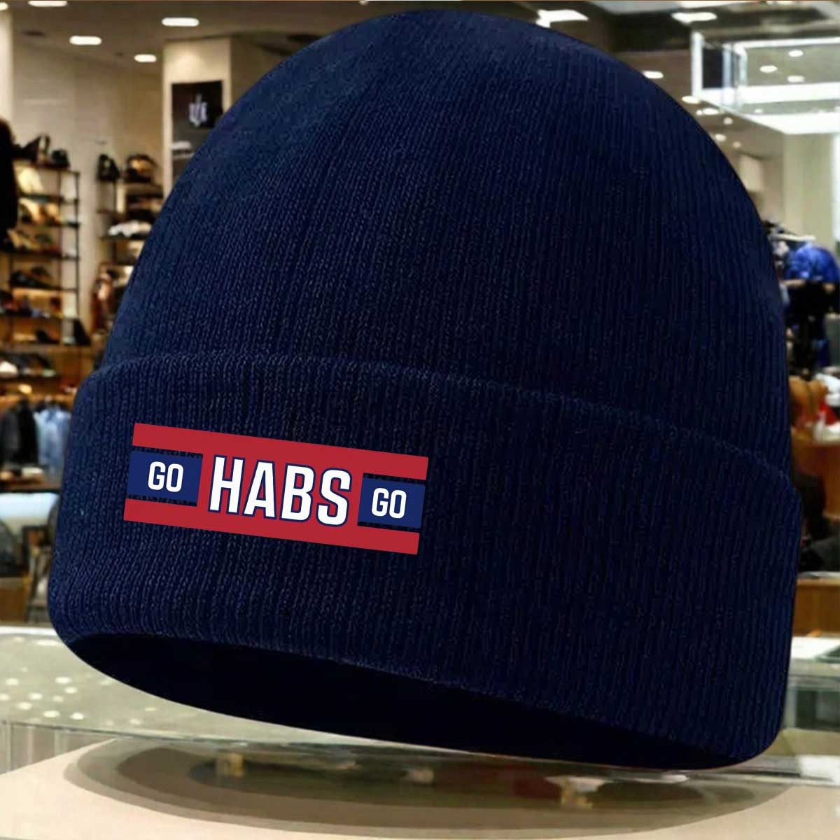 TEMU 1 bonnet tricoté en acrylique avec l'impression "Go Go", idéal pour , d'hiver en temps froid et un usage pour hommes et femmes