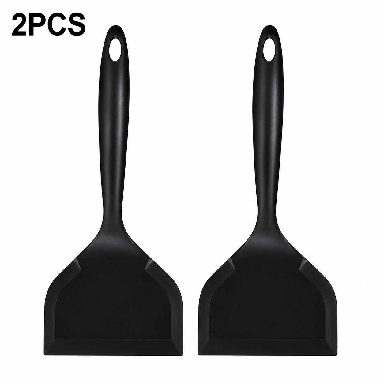 TEMU 2pcs Silicone Spatula Set - Wide Blade Design For Easy Omelets, And Durable Kitchenware, Ideal For Cooking Omelets, Rolls, And More | Modern