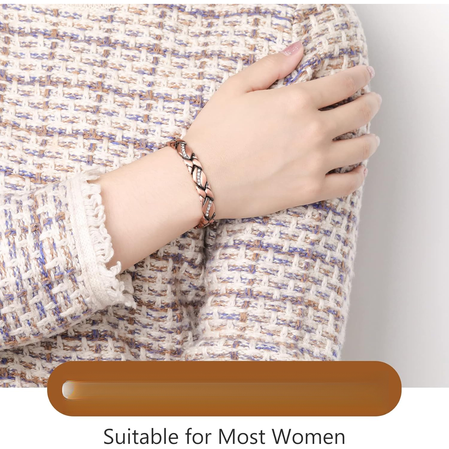 Image of Women's Bracelet, ' Magnetic Bracelet, Valentine's Day Crystal Jewelry Gift, Size Measuring Tool