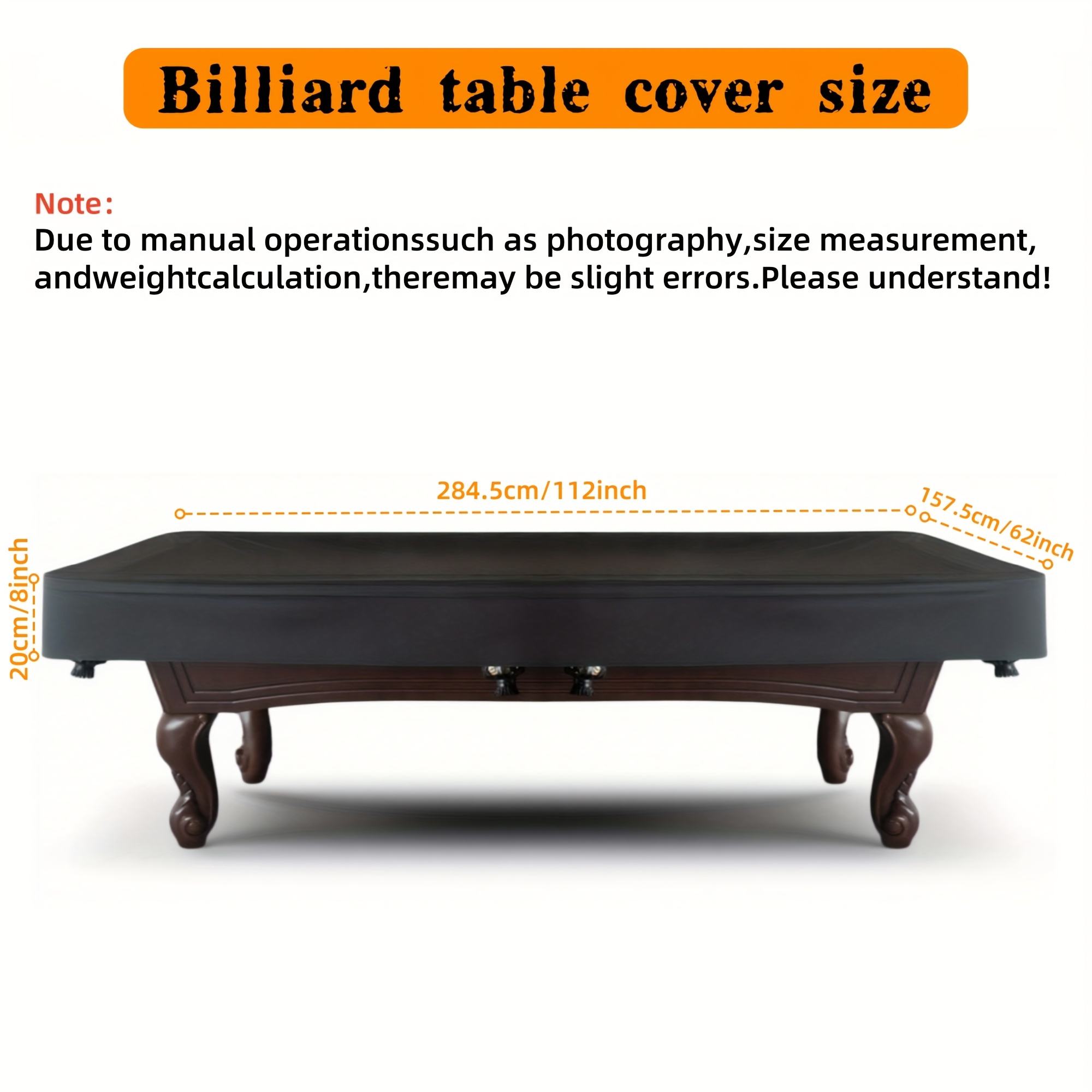 Heavy-duty Pool Table Cover Compatible For 7/8/9ft Tables - Billiard Table With Bottom Drawstring Closure, 420d Oxford Fabric, Fits 7', 8', 9' Pool Tables