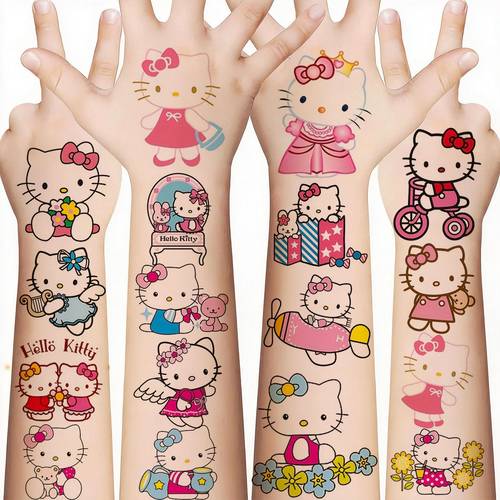 20 waterproof tattoo stickers for kids durable temporary tattoos collection cartoon design body art stickers for face back and legs