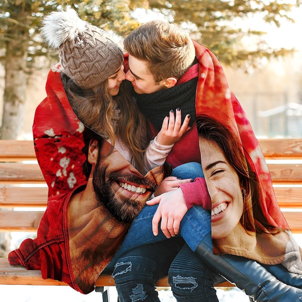 Custom Blanket with Picture, Personalized Throw