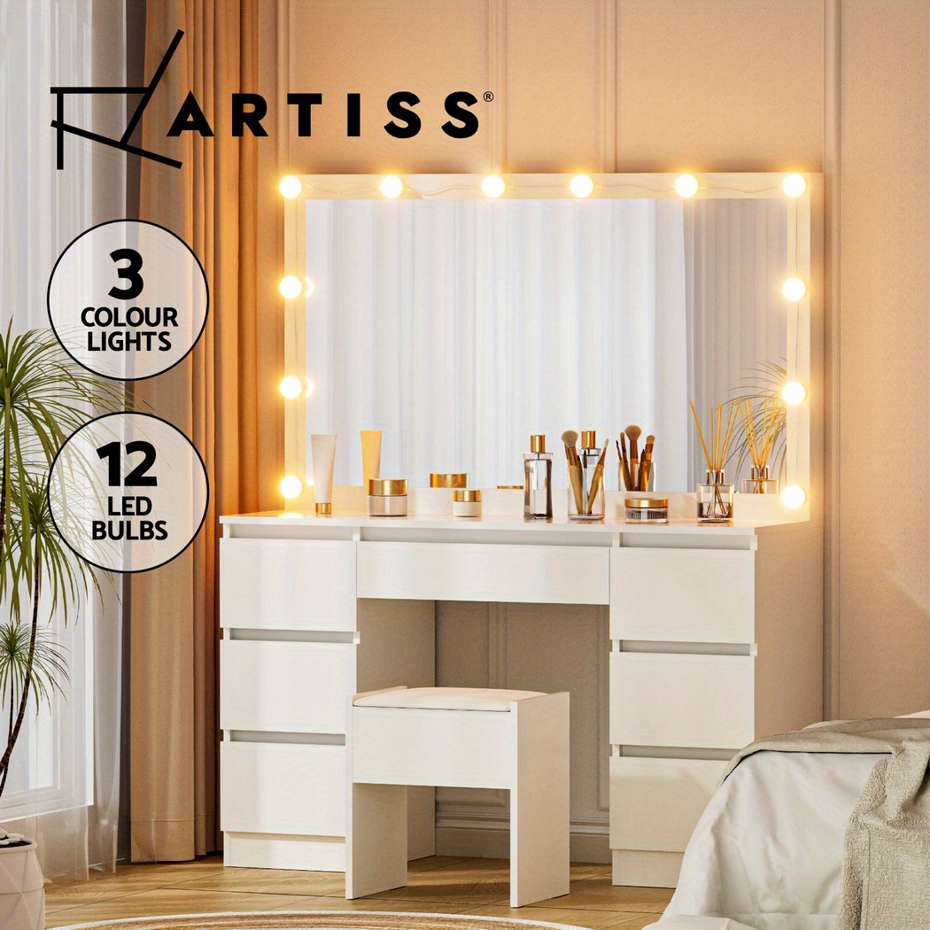 dressing table with stool 12 led lights Product details 0