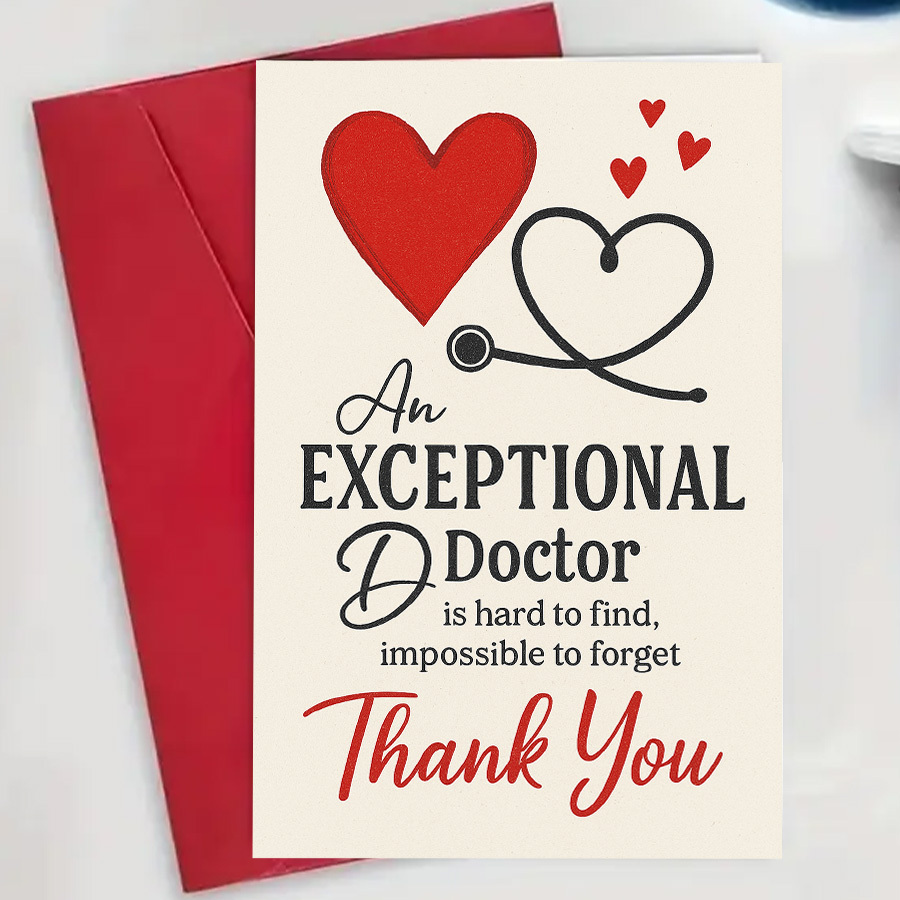 TEMU A Single Thank-you Card, Designed To Gratitude To Doctors, Is Gift For Patients, Family, To Thanks And Healthcare Settings, And Comes With A