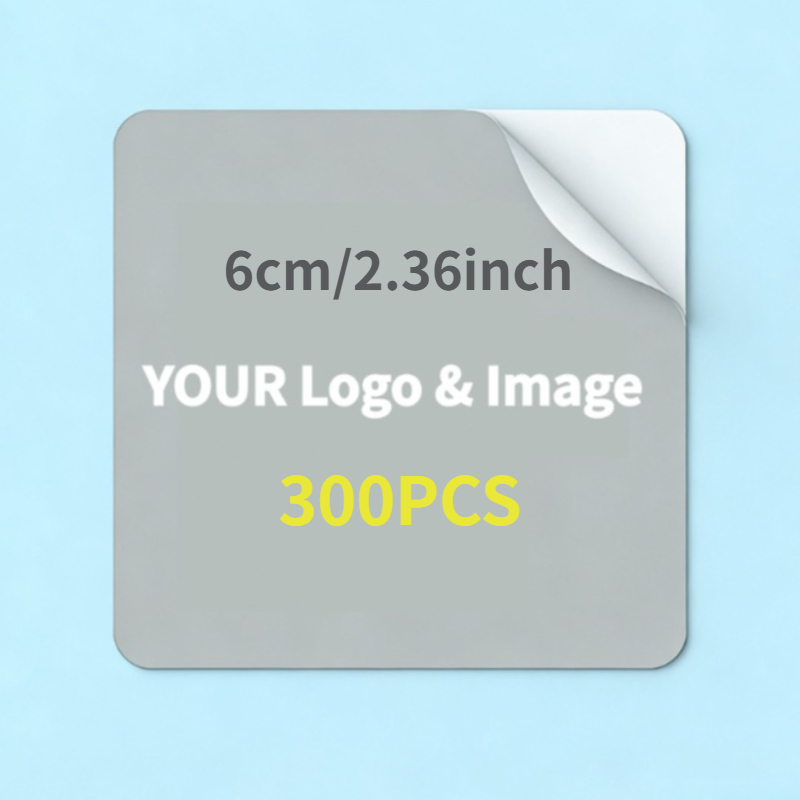 TEMU Customize 100/300pcs - -size 4/5/6/7/8/9/10cm Personalized Stickers, Custom Label Stickers Custom Logo, Text, Image - Waterproof Self-adhesive