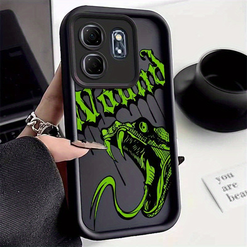 TEMU Funda para móvil: Serpiente verde para Infinix Hot 50i, diseño duradero y , ideal para Hot 50i