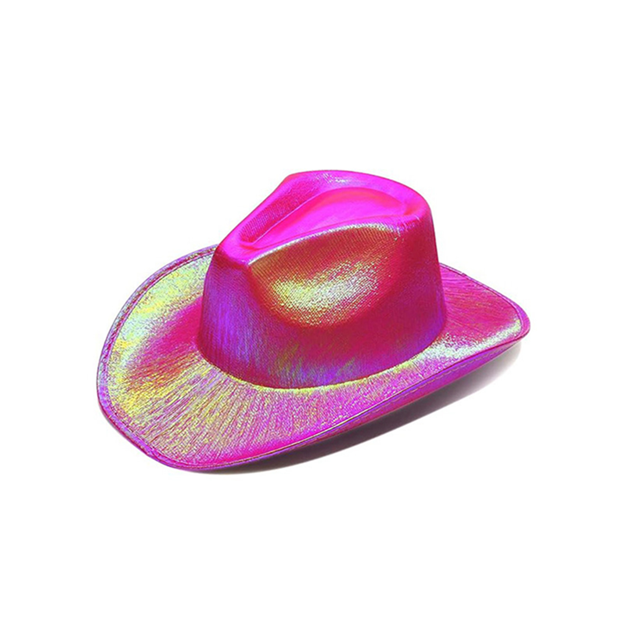 Set of 4 Holo Cowgirl Hat with Glasses, Rave Party 8-Piece LED Cowboy Hat and Heart Sunglasses Set for Women  main image 4