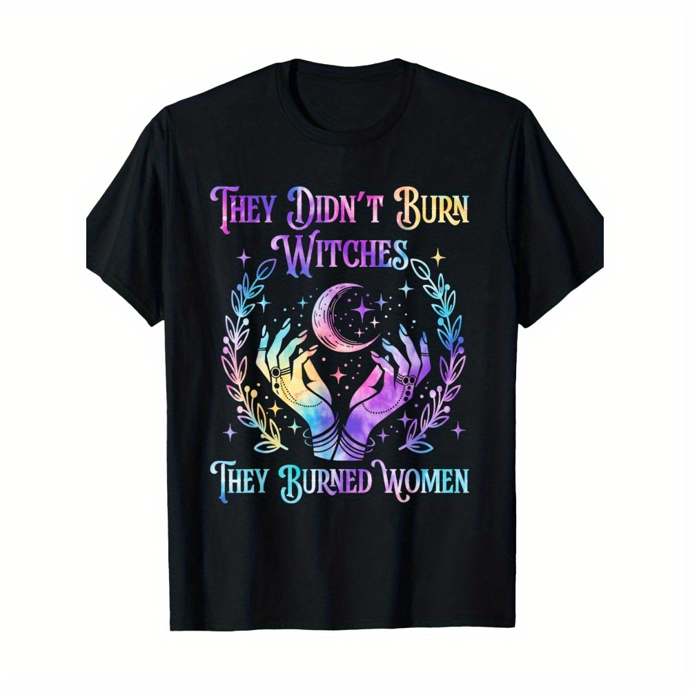 

Didn't Burn Women Halloween Tie Dye T-shirt220g 100% Cotton