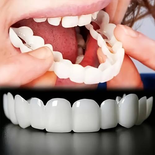 2 piezas de postizas decorativas, que incluyen adiciones de dientes superiores e inferiores, de blanqueamiento de dientes unisex de usar, mejora