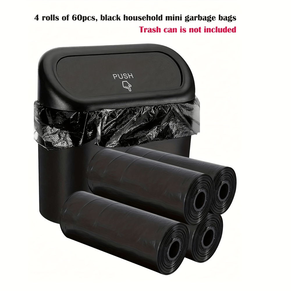 TEMU 4 Rolls Of Car Trash Bags, Premium Small Garbage Bags, Suitable For And Desktop Trash Bins, Thickened Plastic Storage Bags.