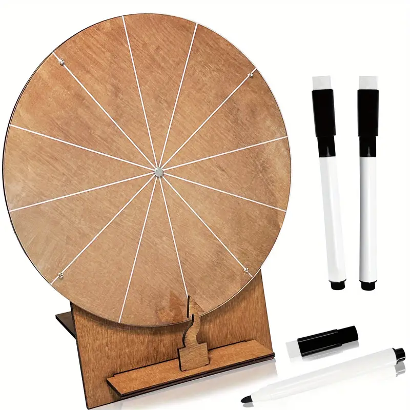 Roulette de jeu de mariage de 29,4 cm en bois, rotation de table effaçable avec support, roue de roulette pour mariage, fiançailles, fête, école, jeux de famille, fête prénatale Roulette de jeu de mariage de 29,4 cm en bois, rotation de table effaçable avec support, roue de roulette pour mariage, fiançailles, fête, école, jeux de famille, fête prénatale