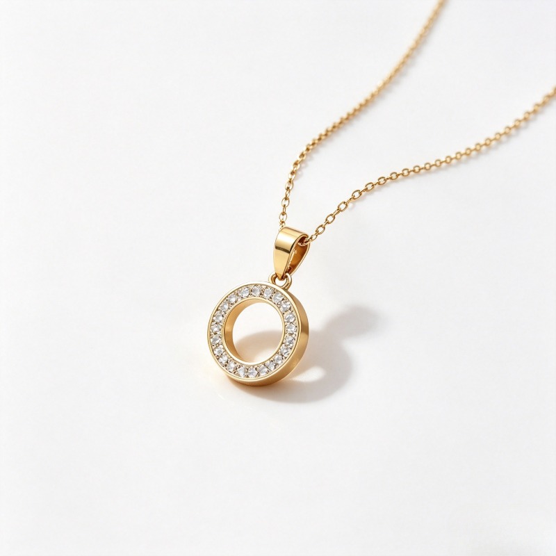 4pcs Simple Hoop-Shaped Cubic Synthetic Zirconia Jewelry Set