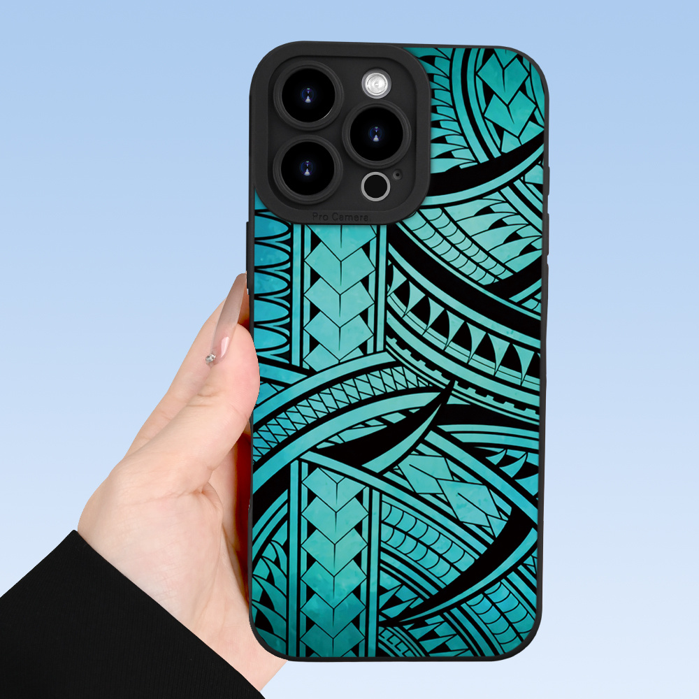 TEMU Phone Case: Polynesian Totem Pattern Fashion Men Women Birthday Gift Anti-drop New Phone Case For 17/17 Pro/17 Air/17 Pro Max/16e/16/16 Pro/16