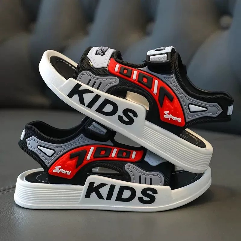 Sandalias de playa antideslizantes con diseño de dibujos animados, ideales para niños y estudiantes.