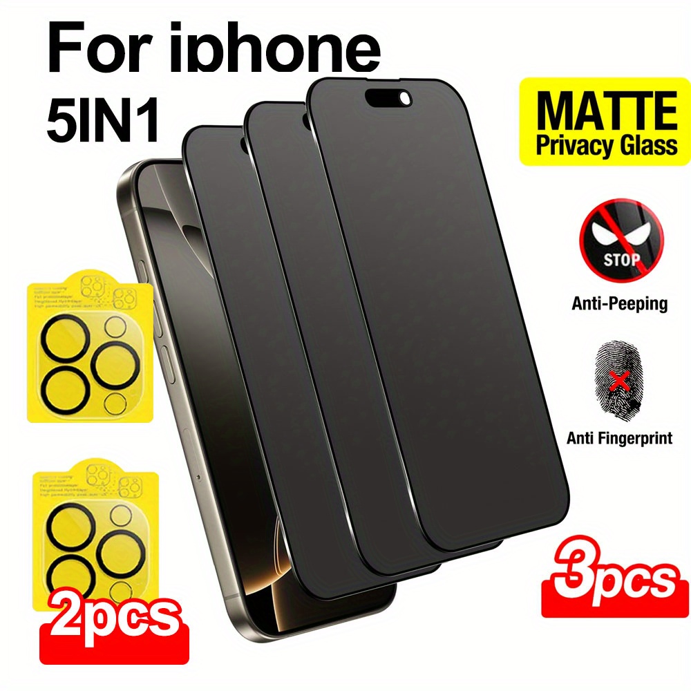 Pellicola Protettiva Anti-Spy In Vetro Temperato Per IPhone 12/12 Pro (2 Pezzi) – Privacy 9H, Antigraffio, Oleorepellente, Facile Installazione - 2