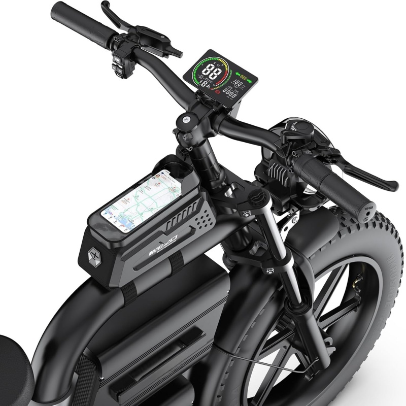 20inch Electric Bike for Adults, 101 Miles 20MPH Fast E Bike for Men, Tire Ebike for Adults Electric with 60V 2400WH Removable Battery, ON Off Road EBicycle with Brake Light, Electric Bike for Men, Electric Bike Foldable, Commuter Ebike