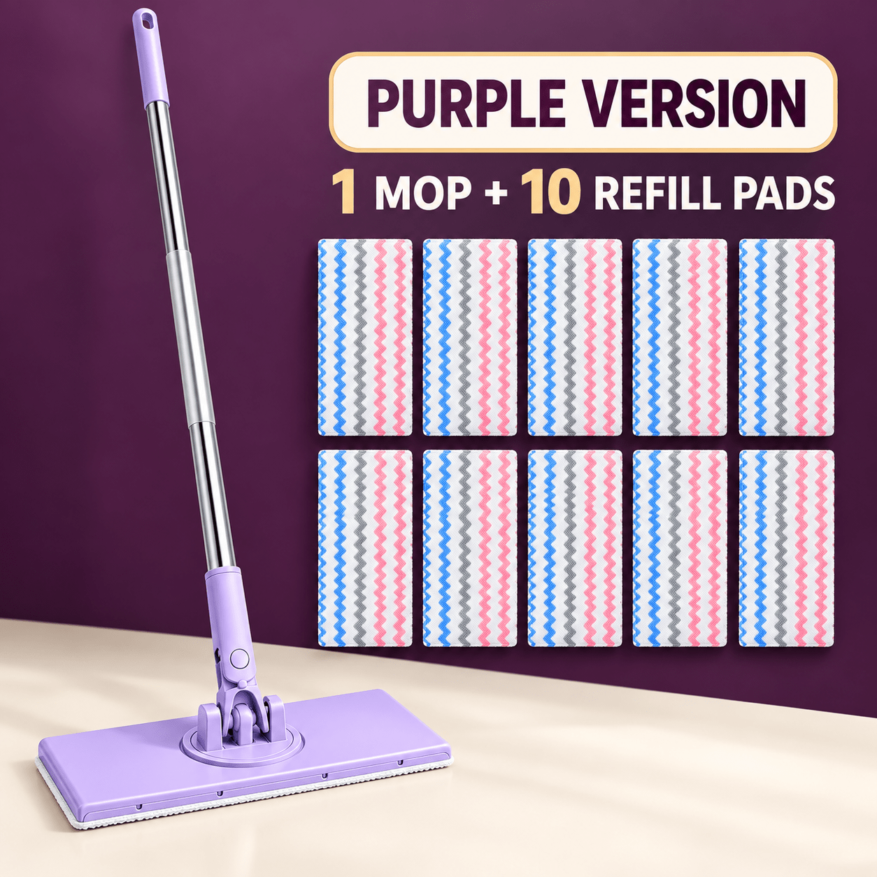 11pcs Commercial Mini Flat Dust Mop Set with 10pcs Replacement... product image 7