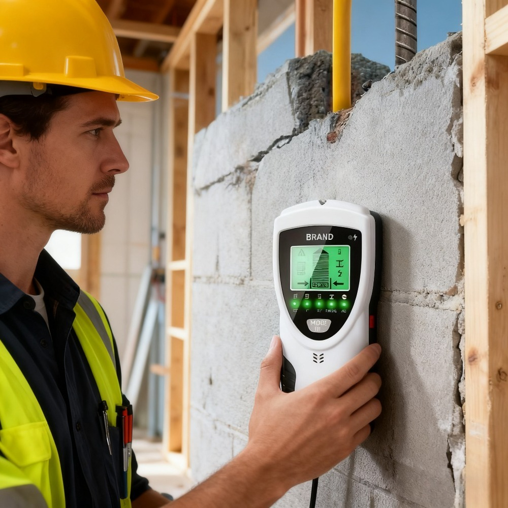 5in 1 Stud Detector with Intelligent Microprocessor Chip and HD LCD Display, Stud Sensor Beam Finders for the Center and Edge of Wood AC Wire Metal Studs Joist Pipe