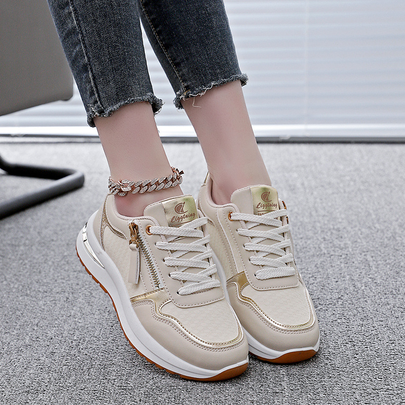 TEMU Baskets à plateforme tendance pour femme, Chaussures décontractées, Chaussures de marche en respirante, Baskets robustes pour femme, Chaussures