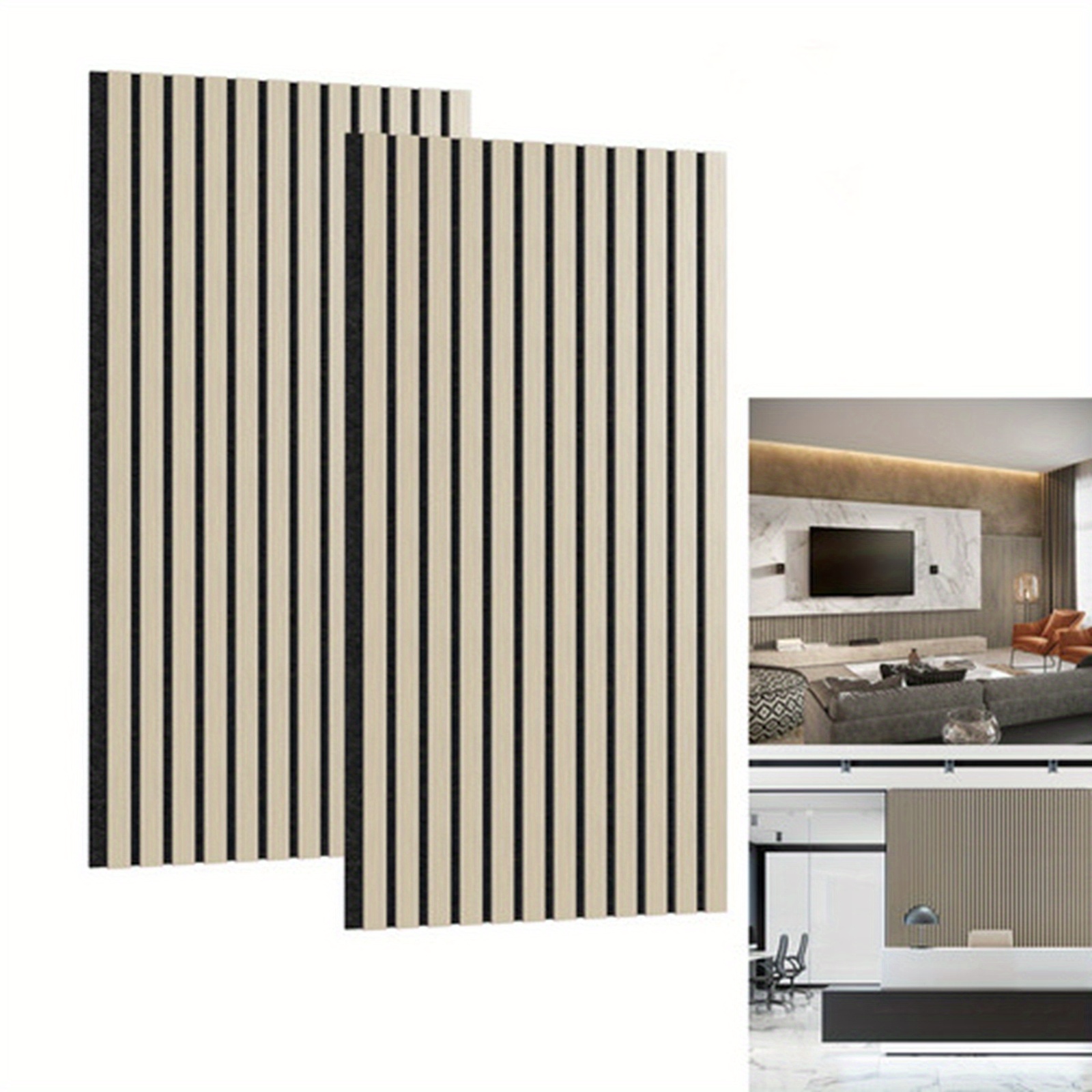 acoustic panel 120 x 60 cm rectangular 4     trim wood wall panel   walnut  